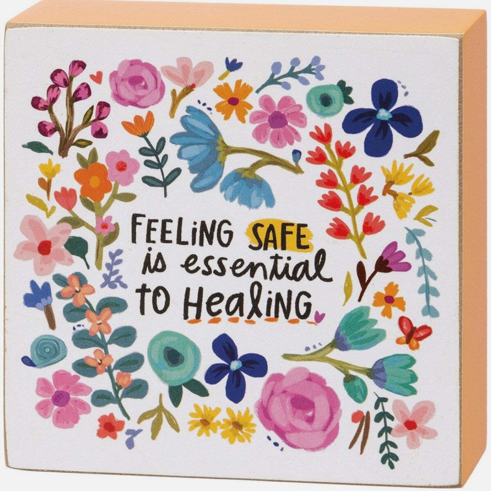 Primitives by Kathy “Feeling Safe” Block Sign